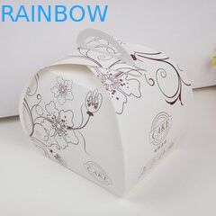 Weiße Kraftpapier-Tasche für die Süßigkeit, die mit vorderem rundem Fenster verpackt