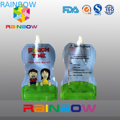 Freie Art 5 Unze stehen oben den Beutel, der für Babay-Nahrung mit Reißverschluss Reclosbale verpackt