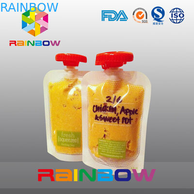 Fertigen Sie Nahrungsmittelgrad stehen oben Beutel mit Tülle für Säuglingsnahrung kundenspezifisch an