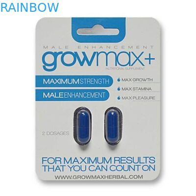 Gewohnheit hängende Papierdruckkarte, die für männliches Verbesserungs-Reizmittel mit zwei Löchern verpackt