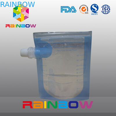 Transprent versehen Keil-Beutel für Wasser/Getränk, Doypack mit Reißverschluss mit Seiten