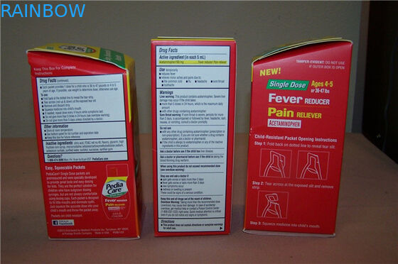 Kundengebundene Wellpappe-Kasten-Pakete mit dem heißen Stempeln, rot