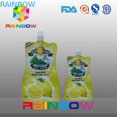 Der Eco-Baby-Tüllen-Beutel, der für flüssiges/verpackt, stehen oben flüssigen Saft-Beutel