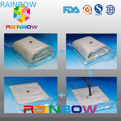 Klare Steppdecke drückte Nahrungsmittelvakuumdichtungs-Taschen/vakuumspeicher-Beutel Costom Plastikzusammen