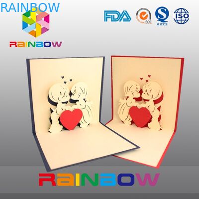 Luxuriöse kundengebundene Papiertüten für Heiratseinladungs-Karte mit klarem Druck