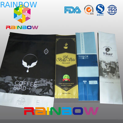 Matt-Schwarz-Stehsatz-Kaffeebohne-Folien-Beutel-Verpackentaschen mit dem Mit Gras bedecken des Ventils