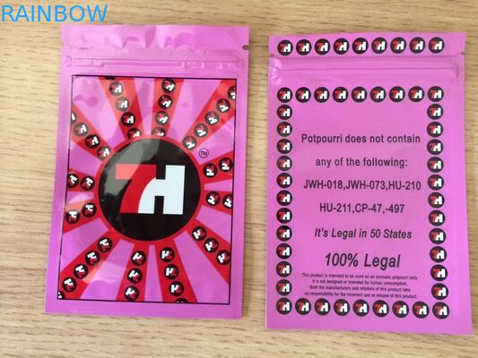 Aluminiumfolie-Trockenblumengesteck-Kräuterweihrauch, der mit Reißverschluss-und Riss-Kerbe verpackt