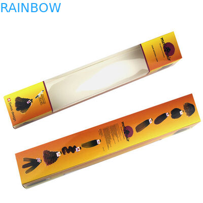 Haar-Erweiterungs-Papierkasten, der mit klarem Fenster, Haar-Erweiterungs-Papierkasten verpackt