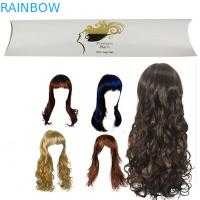 Erstklassige Haar-Erweiterungs-Papierkasten, der mit Drucklogo-und Kissen-Form verpackt