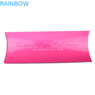 Purpurrote rote Haar-Erweiterungs-Papierkasten mit kundengebundener Größe und Logo in der Kissen-Form