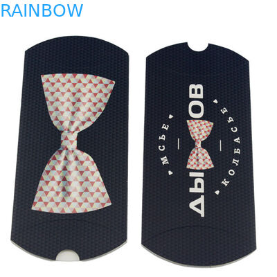 Schwarze weißes Haar-Erweiterungs-Papierkasten mit kundengebundener Größe und Logo in der Kissen-Form