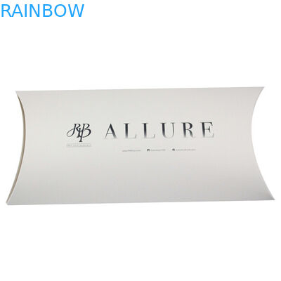 Schwarze weißes Haar-Erweiterungs-Papierkasten mit kundengebundener Größe und Logo in der Kissen-Form