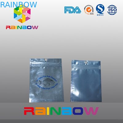 Vorderer transparenter hinterer Folien-Nahrung- für Haustierebeutel mit Reißverschluss, Fischerei-Köder-Tasche