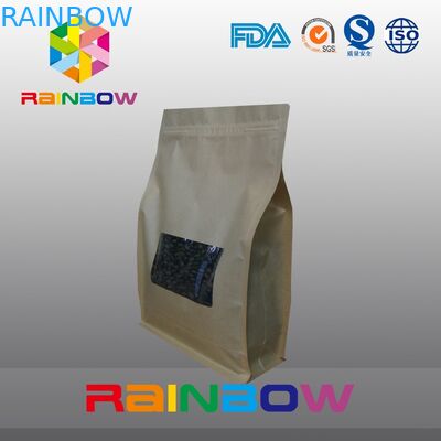 DICHTUNGS-Kaffeebeutel des Kraftpapiers 8 sackt Seiten, unterer Keil das Röstkaffeebohnenverpacken ein