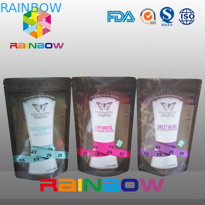 Unterer Plastikkeil mit Reißverschluss bauscht sich für das Zucker-/Süßigkeits-/Gewürzverpacken