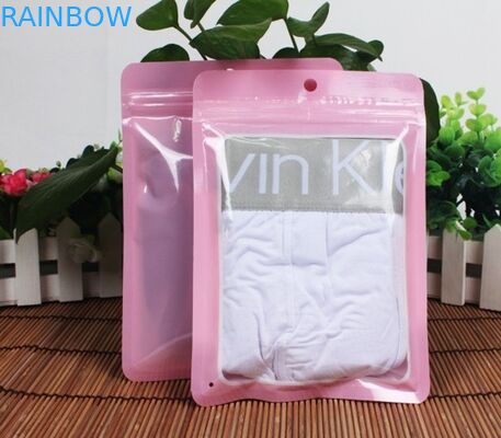 Greifen Sie Plastiktaschen des Dichtungsreißverschlusses für Kleidung/das Kleid, das vorderes klares verpackt