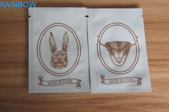 Bauscht sich weiße mini Griffdichtung Matts mit Reißverschluss für Gewürz/Samen/Kräuter-insence Verpacken