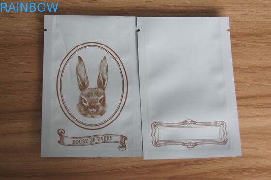 Bauscht sich weiße mini Griffdichtung Matts mit Reißverschluss für Gewürz/Samen/Kräuter-insence Verpacken