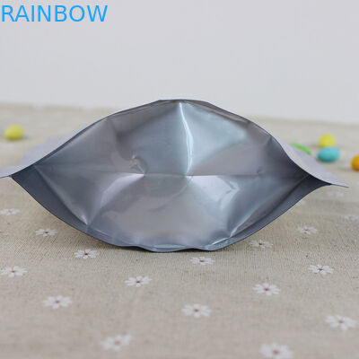Selbststehender silberner Aluminiumfolie-Beutel-mit Reißverschluss Plastikbeutel, die für Quinoa-Samen verpacken