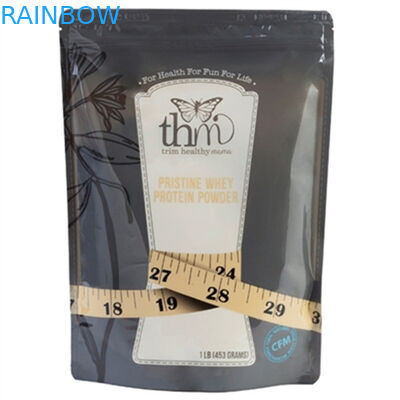 1-lbs-Plastiktasche, die für Molkeprotein-Pulver-Verpackentasche mit Reißverschluss verpackt