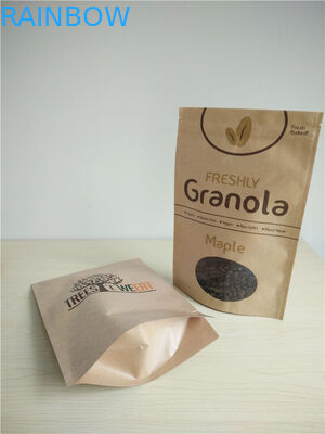 Reißverschluss-kundengebundene SpitzenPapiertüten mit ovalem Fenster für das Quinoa-Samen-Verpacken