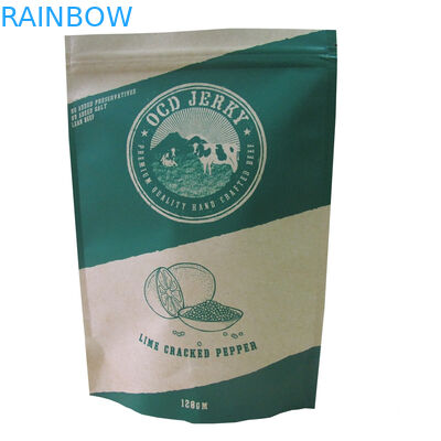 Gewohnheit Druck-Almon-Kraftpapier-Verpackentaschen-trockenes Verpacken der Lebensmittel