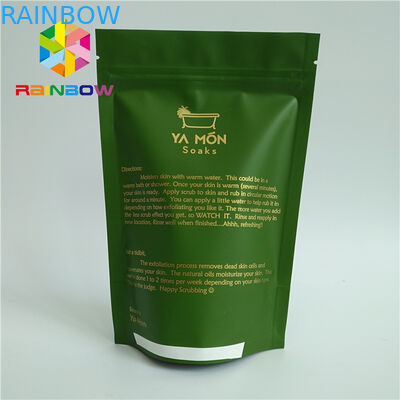 Weiße grüner Tee-Verpackentasche Aluminiumfolie-fertigen gezeichnete Matts mit Reißverschluss kundenspezifisch an