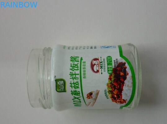 Wasserdichte PVC-Hitze-Psychiaters-Aufkleber für Soße Beancurd-Käse-Glasflasche