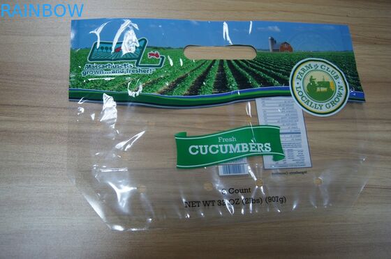 Nahrungsmittelgrad-transparenter frische Frucht-Gemüse-Plastikspeicher-Reißverschluss-Verpackentasche
