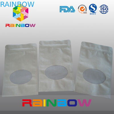 Brown-Kraftpapier-Tasche stehen oben Verpackentasche mit Reißverschluss, Tasche mit Reißverschluss für Süßigkeit/Nahrungsmittel