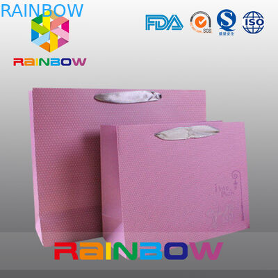 Quadratische Unterseite fertigte Papiertüten mit Zugschnur für Geschenk/Kleid/das Einkaufen besonders an