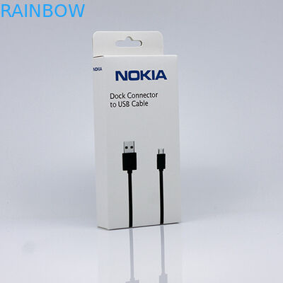 Hängender Papierkasten, der für USB-Kabel verpackt mit Gewohnheit Drucklogo verpackt