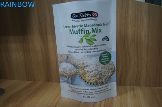 Stehen Sie oben Plastikprotein-Pulver/Zucker-/Süßstoff-kundenspezifischen Verpackentaschen-Reißverschluss