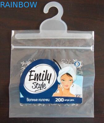 Klare Griffdichtung Plastikcolthes, die verpacken, Beutel mit Aufhänger/Reißverschluss schieben