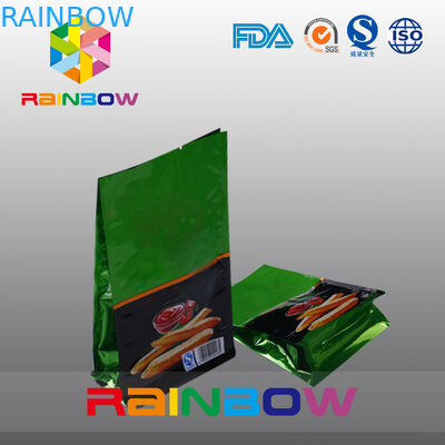 Aluminiumfolie-Plastiktasche, Dichtungs-Beutel der flachen Unterseiten-8 für Snack-Food/Pommes-Frites