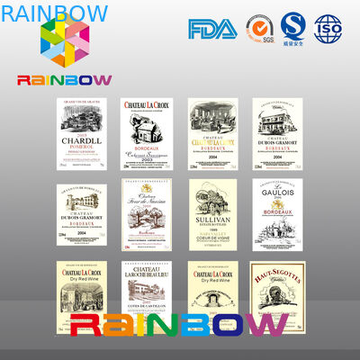 Papiermagnet-Aufkleber-Papier-Aufkleber, unregelmäßiger Siebdruck-Wein-Aufkleber für Biokost