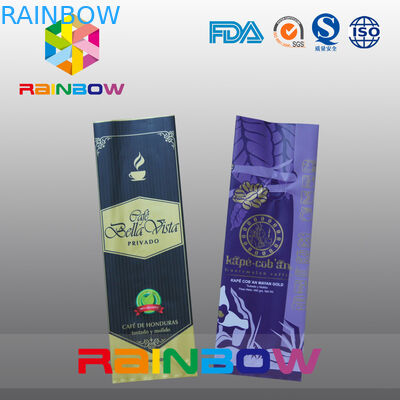 Volle Druckschwarz-Keil-Kaffee-Tasche/Rückseite versiegelten Beutel mit Ventil