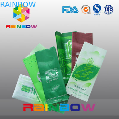 Seitenkeil-Teebeutel, welche hinteres Mitteldie dichtungs-Grün-Aluminiumfolie heiß versiegelbar verpacken