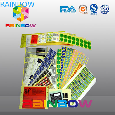 Gewohnheit druckte buntes Psychiaters-Ärmel-Aufkleber-selbstklebendes Papier lamellierte Lebensmittelkennzeichnungen