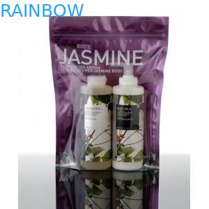 Transparente vordere Anzeigen-kosmetische Verpackenplastiktasche mit Reißverschluss