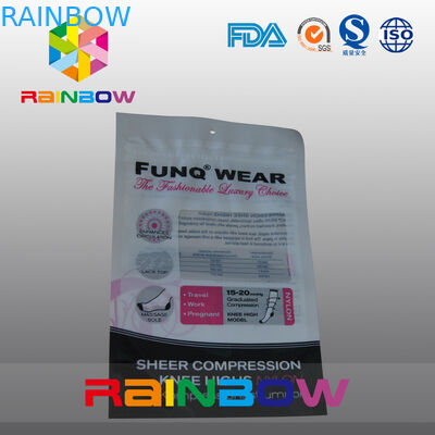 Rote und weiße Plastik-Plastikfenster-Tasche mit Reißverschluss-Spitze für Nahrung/frisches Pleeled Garllic