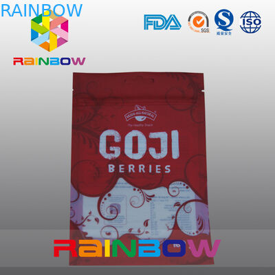 Rote und weiße Plastik-Plastikfenster-Tasche mit Reißverschluss-Spitze für Nahrung/frisches Pleeled Garllic