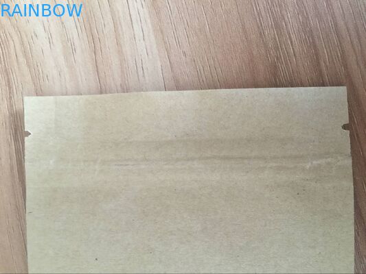 Kundengebundene dichtungs-Spitzen-Zipverschluss-Taschen der Papiertüte-flaches Kraftpapier gezeichnete Folien-drei Seiten