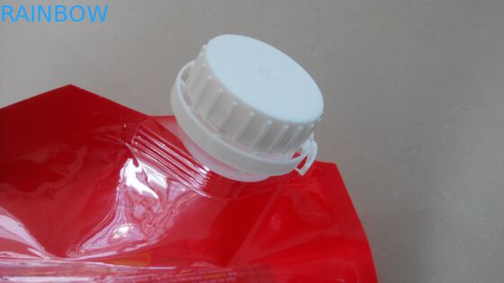 Drucklogo stehen oben Tüllen-Beutel mit Griff für Speiseöl 4.5L/Huile De Canola