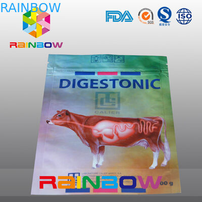 Verpacken- der Lebensmitteltaschen-Nahrung- für Haustierebeutel des Haustier-100g/der Kuh mit kundenspezifischem Logo gedruckt