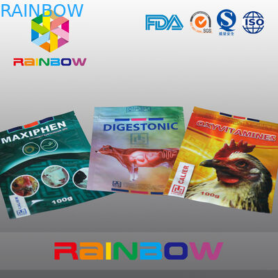 Verpacken- der Lebensmitteltaschen-Nahrung- für Haustierebeutel des Haustier-100g/der Kuh mit kundenspezifischem Logo gedruckt