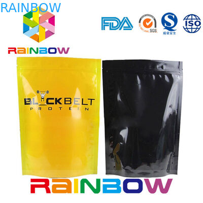 Glatt stehen Sie ergänzt oben Aluminiumfolie-Beutel-Verpackenzipverschluss-Pulver-Tasche