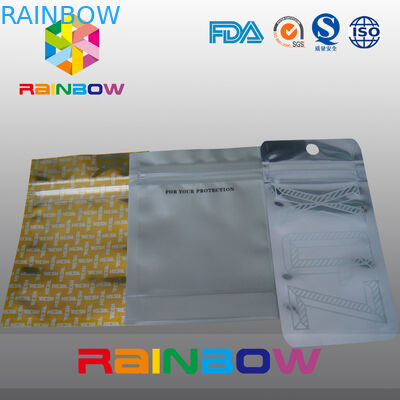 Stehen Sie oben Reißverschluss-Tasche für Tee, die Plastikbeutel, die untere Keil-Taschen und Griff verpacken