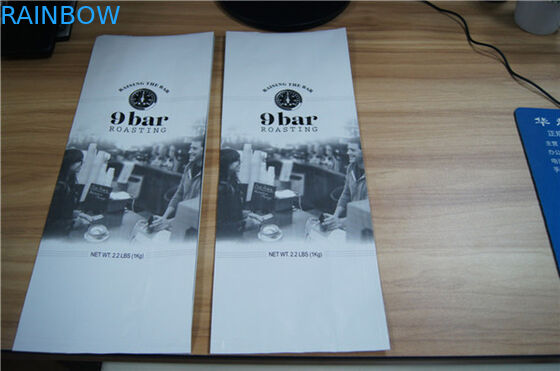 Untere Imbiss-Taschen-verpackende Aluminiumfolie-Kaffee-Taschen Keil-Matts Plastik mit Ventil