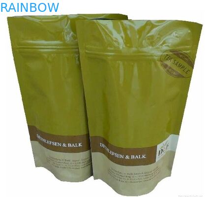 Nahrungsmittelgrad stehen oben Aluminiumfolie-Plastiktasche für den Tee, der mit Reißverschluss-Spitze verpackt